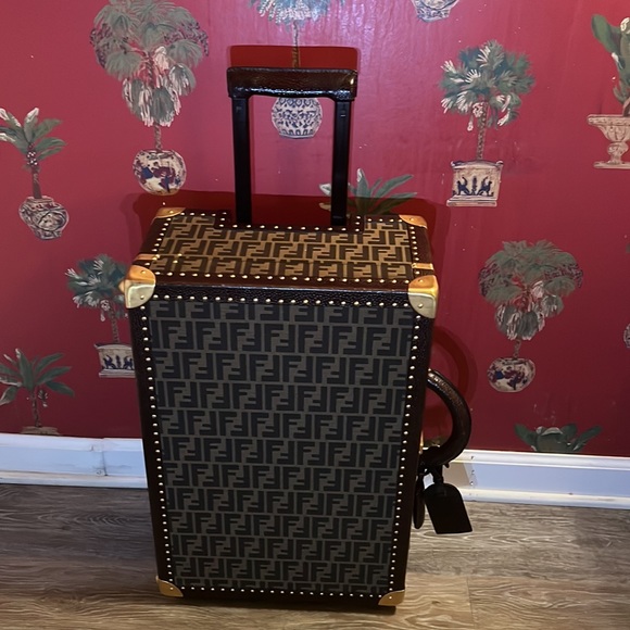 Fendi unisex FF Zucca monogram logo luggage trunk briefcase bag !collectable! - Picture 7 of 17